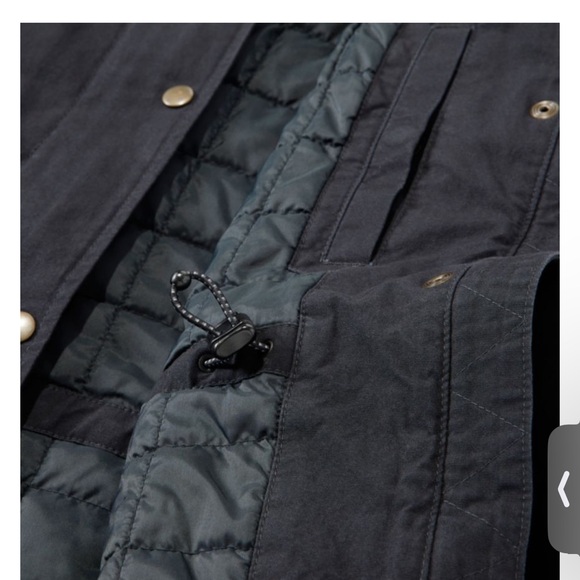 NWT 100% Organic Cotton L.L. Bean Black Coat Parka Removable Faux Fur Trim Hood - Picture 7 of 11